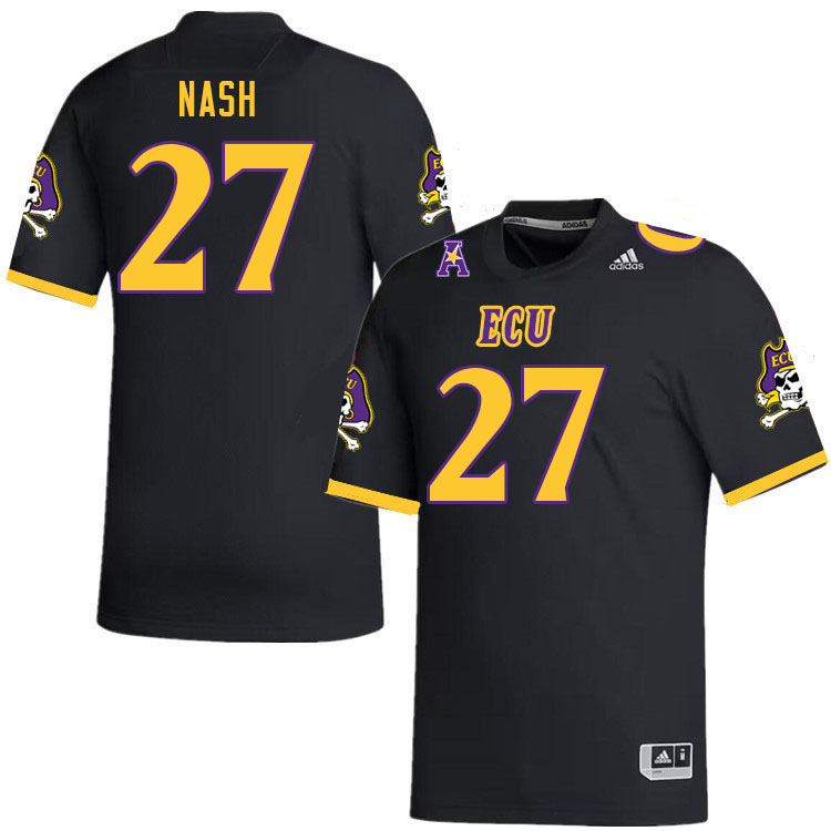 Men #27 Dontavius Nash ECU Pirates 2023 College Football Jerseys Stitched-Black